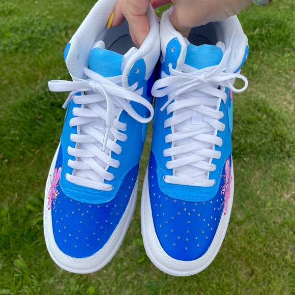 CUSTOM DRAGONFLY NIKE COURT VISION MIDS - Picture 6 of 7